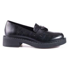 W. Potocki Svarta kvinnors loafers på plattformen