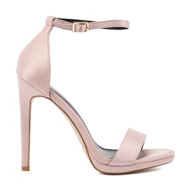 Shelovet högklackade damsandaler rosa