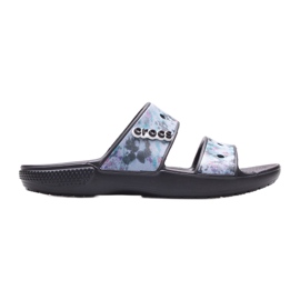 Damtofflor CROCS Classic Tie Dye Graphic 207283-988 svart mångfärgad