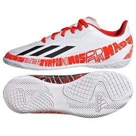Adidas X Speedportal.4 Messi In Jr GW8400 fotbollsskor vit vit