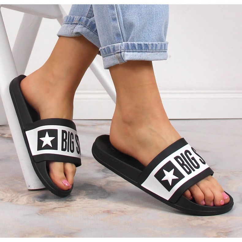 Svarta sporttofflor Big Star LL274739 vit