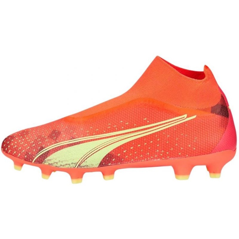 Puma Ultra Match+ Ll FG/AG M 107032 03 fotbollsskor orange apelsiner och röda