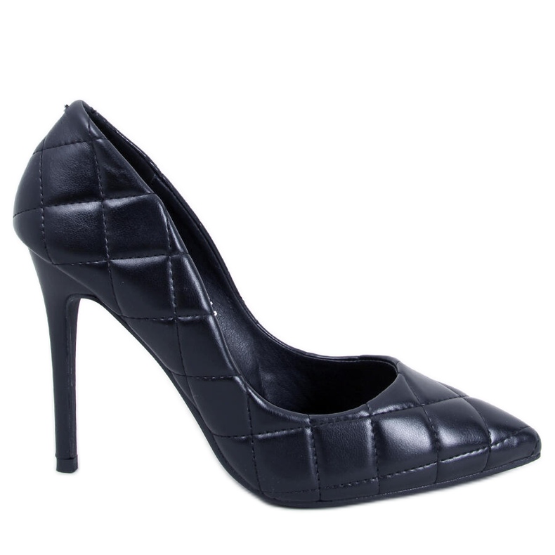BM Raquel Black quiltade högklackade pumps svart