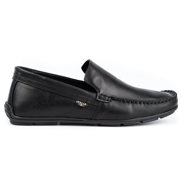 Olivier Läder loafers för män 085KNT svart grain