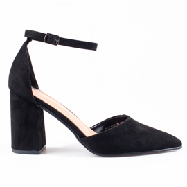 Shelovet pumps i svart mocka för kvinnor