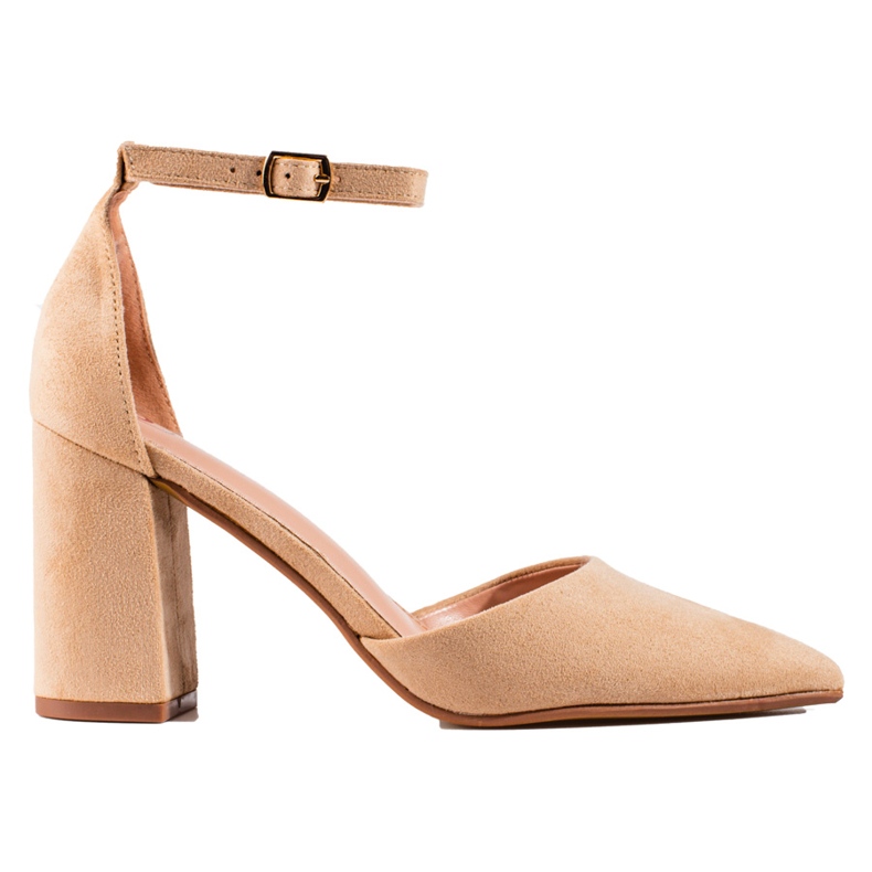 Shelovet mocka beige pumps för kvinnor