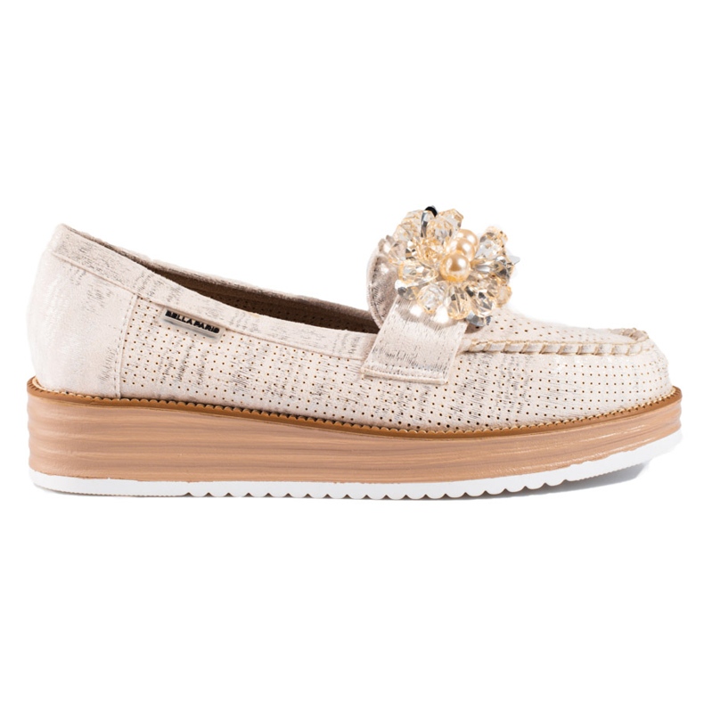 Damskor Shelovet beige med kristaller