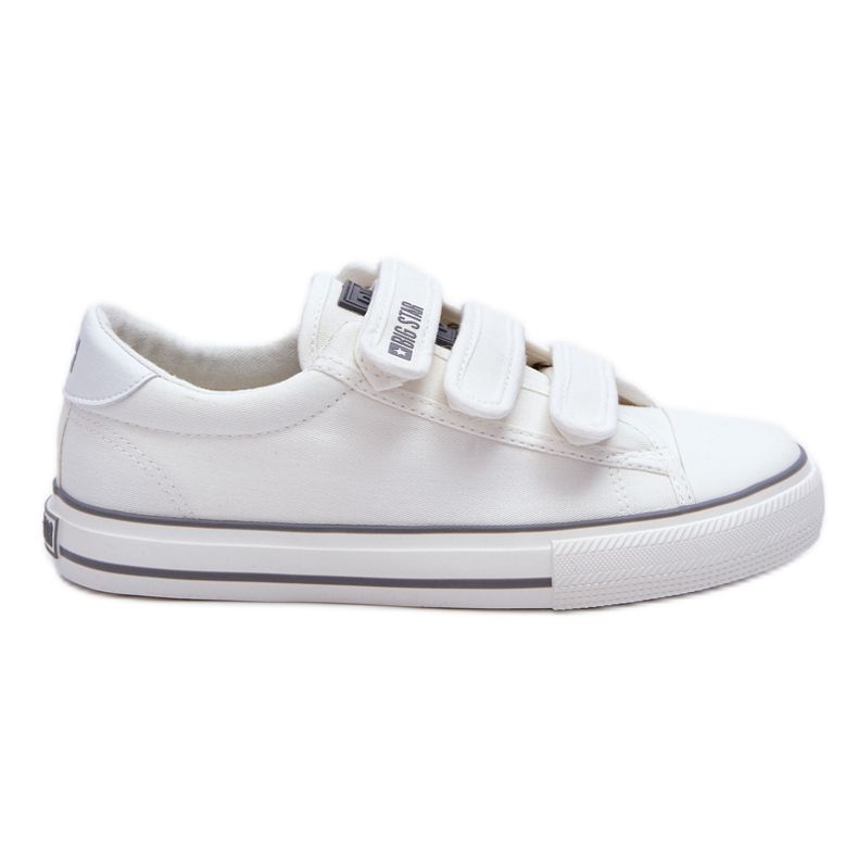 Klassiska Sneakers med kardborreband i textil Big Star LL274A203 Vit