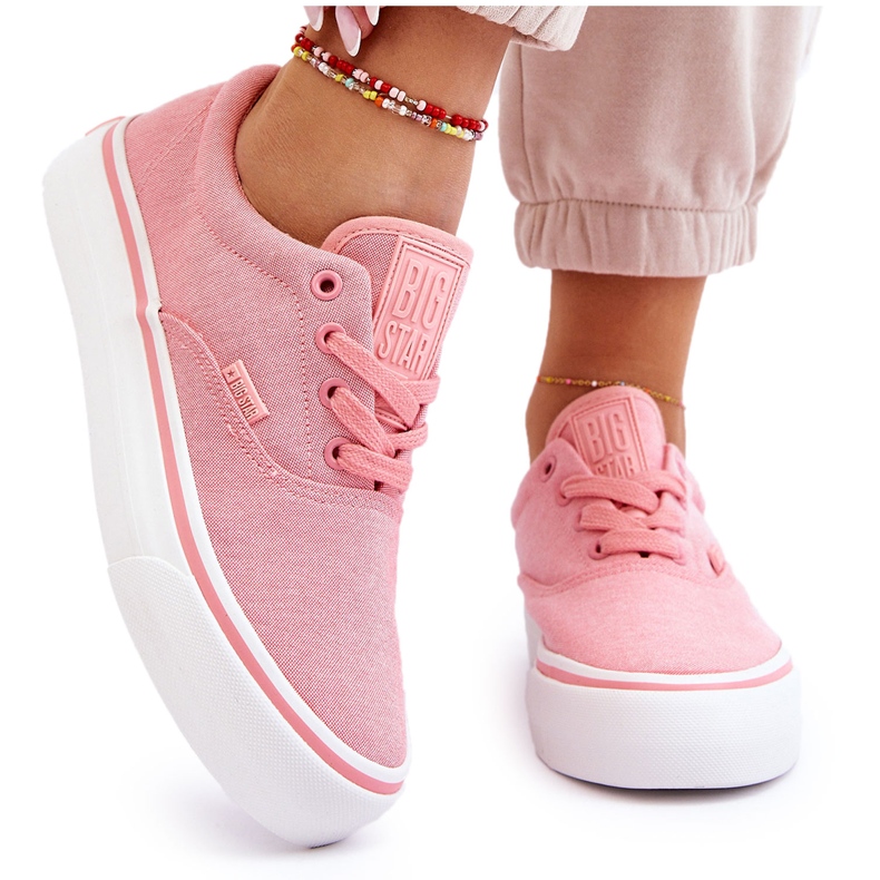 Big Star Fabric Platform Sneakers LL274147 Rosa