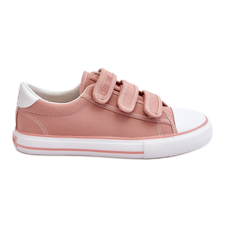 Klassiska tyg kardborre sneakers Big Star LL274A200 Rosa