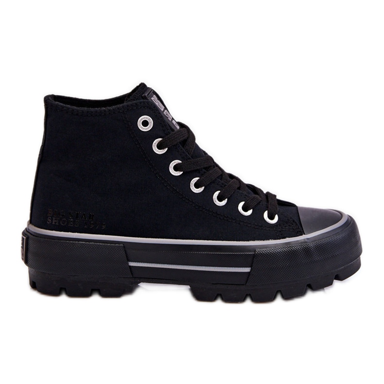 High Textile Platform Sneakers Big Star LL274155 Svart