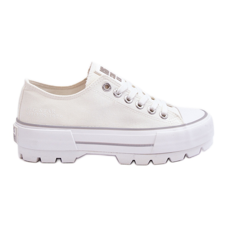 Tyg Plattform Sneakers Big Star LL274150 Vit