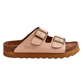 Klassiska Big Star Tofflor för kvinnor LL274478 Beige