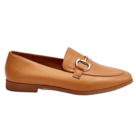 PG1 Klassiska Loafers för damer med Camel Jamie-utsmyckning beige