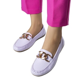 Lila loafers med Norma-kedja purpur