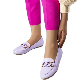 Lila kedjeloafers från Mamie violett