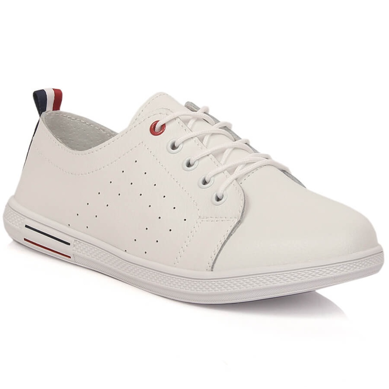 Damskor i läder genombrutna vita Filippo DP3508/23