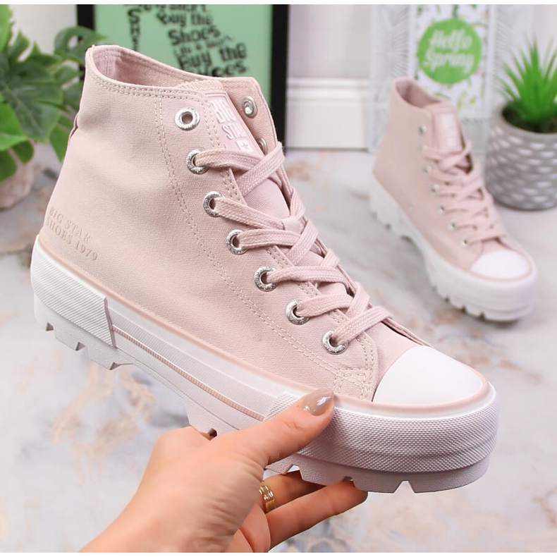 Naken Big Star Sneakers för kvinnor LL274157 beige