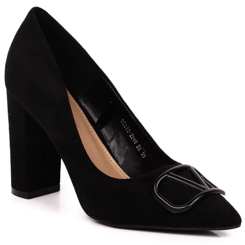 Svarta mocka pumps Vinceza 2246