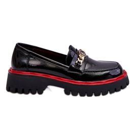 S.Barski Lackade Plattform Loafers Svart Ronin