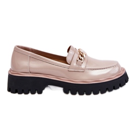 S.Barski Lackade Plattform Loafers Beige Ronin