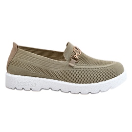 Slip-On Sneakers för kvinnor med utsmyckning Grön Alena