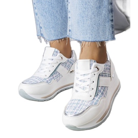 Vita sneakers med dekorativa Krystal-inlägg