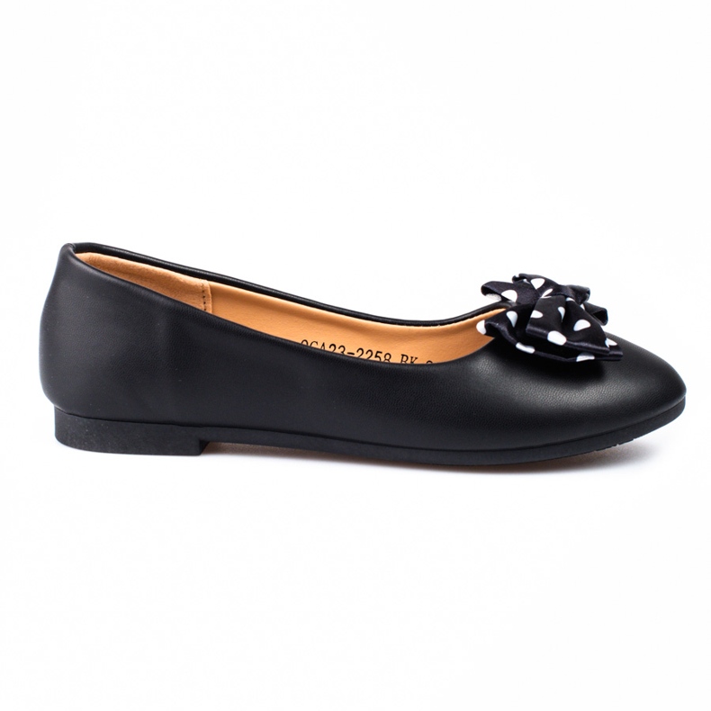 Flickballerinor Vinceza med svart rosett