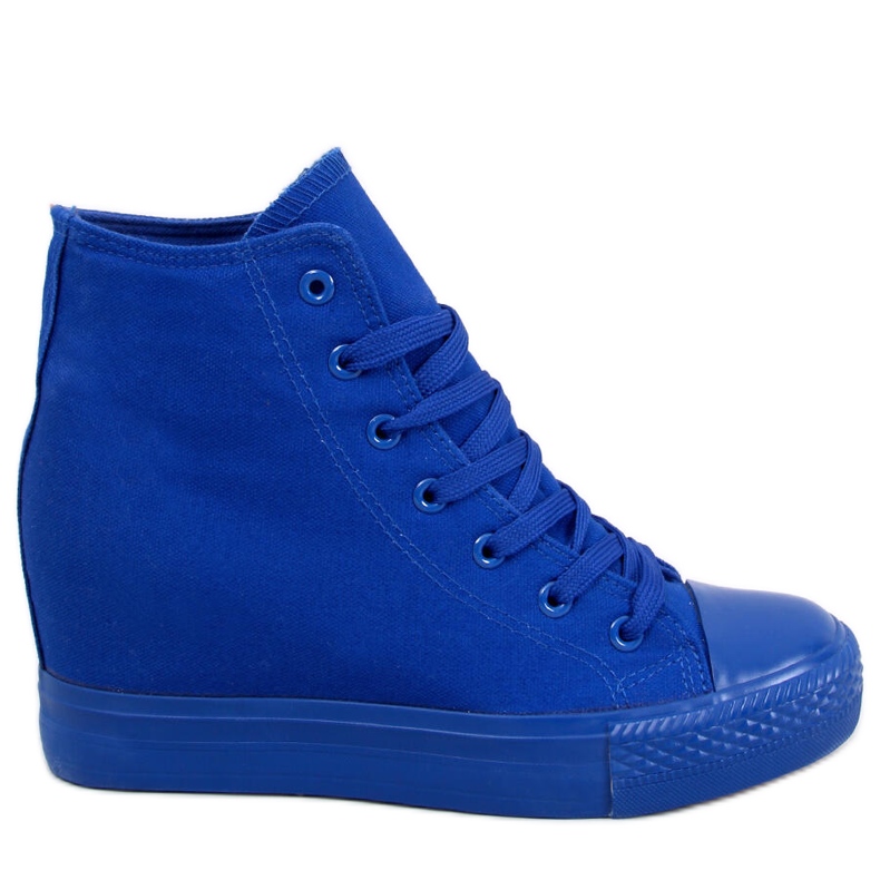 BM Parks Blue Ankel Wedge Sneakers marinblå blå