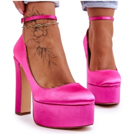 BM Fashionabla högklackade pumps Fuchsia Hayden rosa