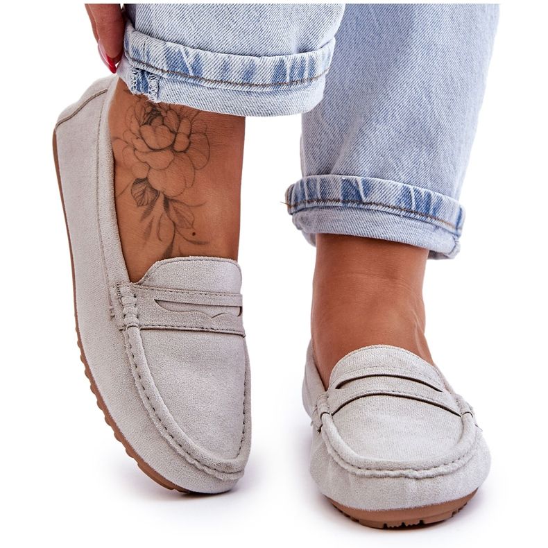 FC3 Klassiska Loafers i mocka för kvinnor, grå Ivana