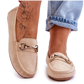 FC3 Klassiska mocka loafers med beige Arla utsmyckningar