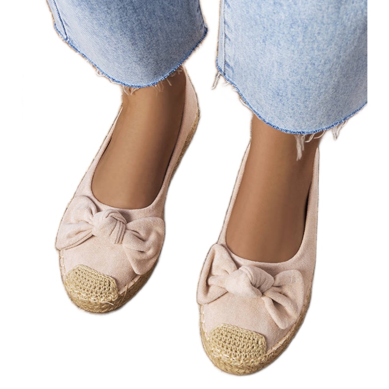 Beige espadrillor med rosett från Dorothée