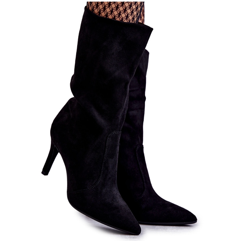 PS1 Suede Black Arison High Heel Boots svart