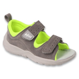 Befado Sandals Children's Leather Insert 721p006 Gray-Neon grå