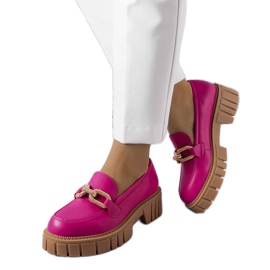 Rosa brogues med gulddekoration från Adriney