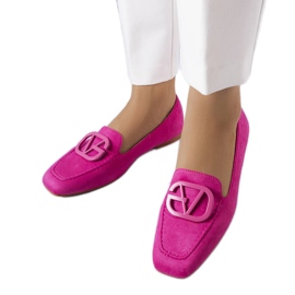 Rosa ballerinor med fyrkantig tå från Carrière