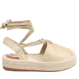 BM Seila Gold espadrilles damsandaler gyllene