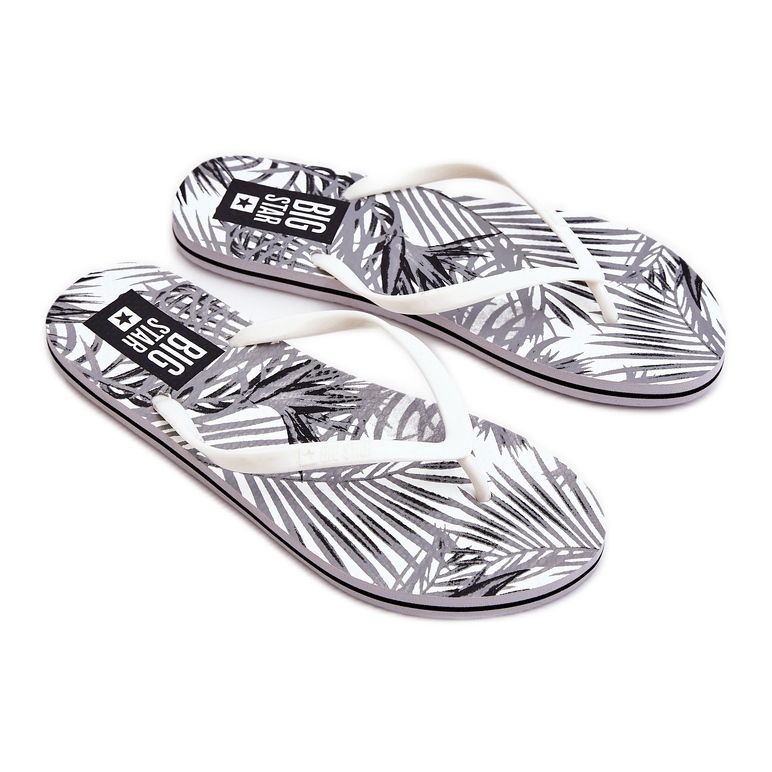 Fashionabla flipflops för kvinnor Big Star LL274818 Vit