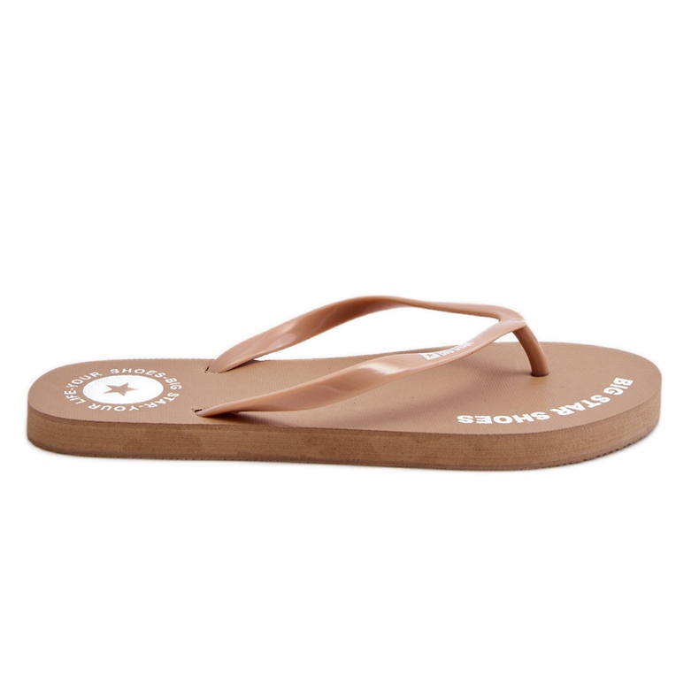 Bekväma Big Star Flip Flops LL274796 Beige