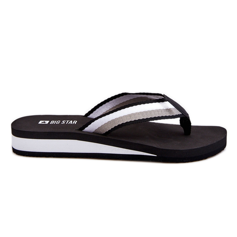 Kvinnors Big Star Platform Flip Flops LL274781 Svart