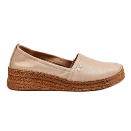 Lemar Kläder Espadrilles för kvinnor Beige &amp; Gold Hadlee