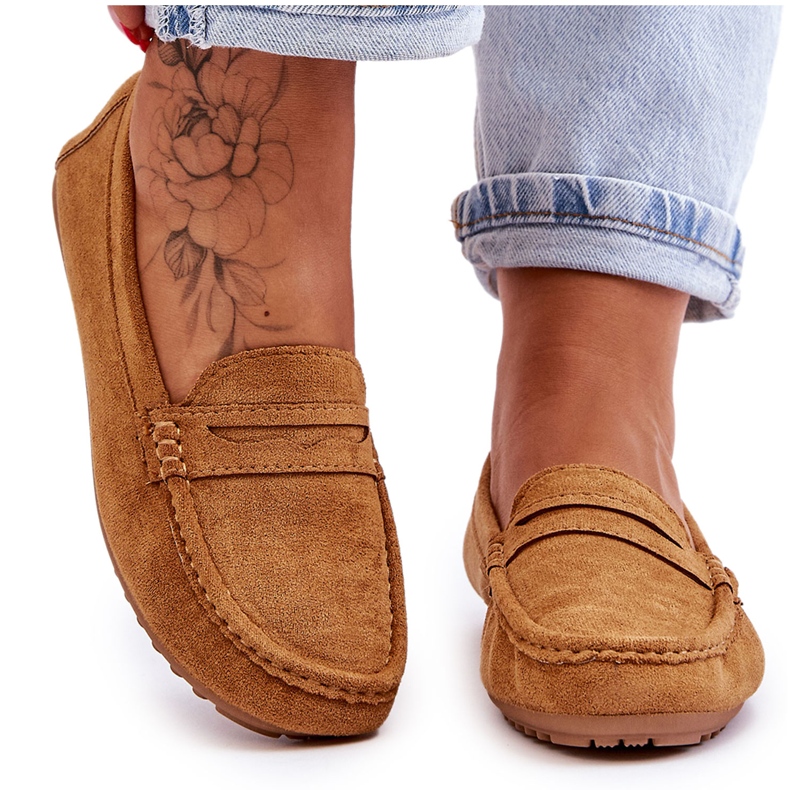 FC3 Dam Camel Ivana Classic Mocka Loafers brun