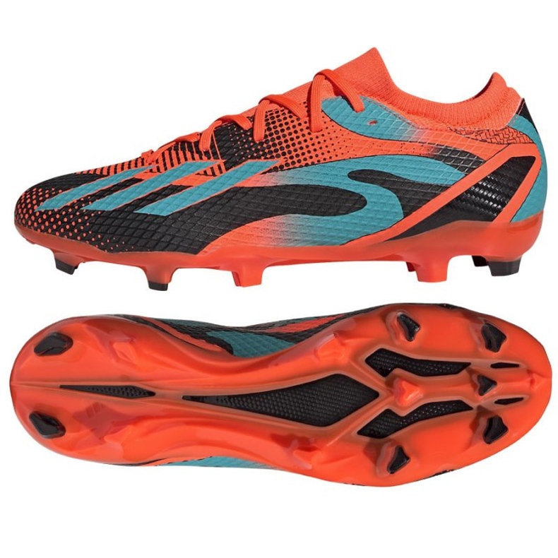 Adidas X Speedportal Messi.3 Fg M GZ5146 fotbollsskor orange apelsiner och röda