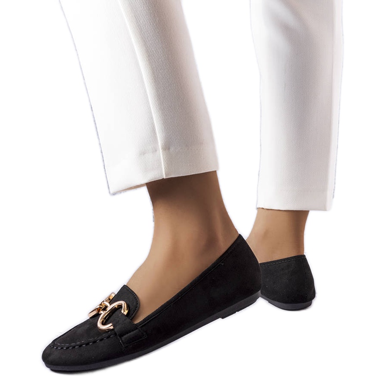 Pitresvarta klassiska loafers