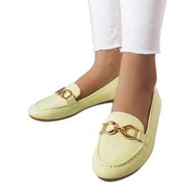 Sauvégröna loafers med spänne