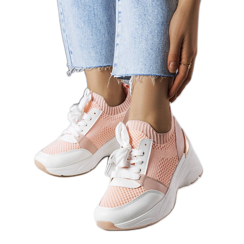 Rosa wedge sneakers från Ann