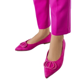 Rosa ballerinor från Grignon eko mocka