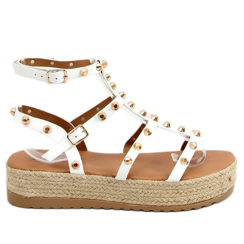 Alize White espadrillesandaler med dubb vit
