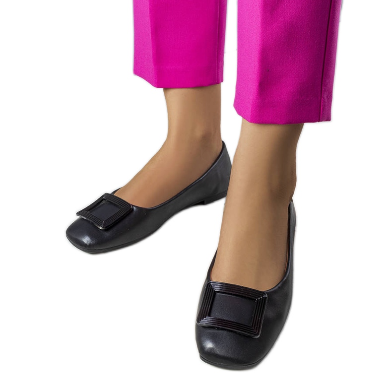 Svarta ballerinor med Sheller-spänne